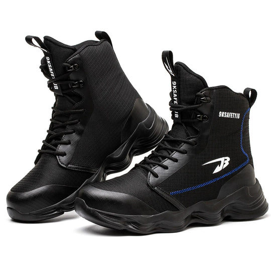 Men's Black Motorcycle Riding Boots | Ankle-High Protective Motorbike Shoes for All Seasons