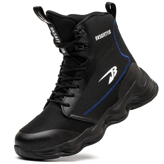 Men's Black Motorcycle Riding Boots | Ankle-High Protective Motorbike Shoes for All Seasons