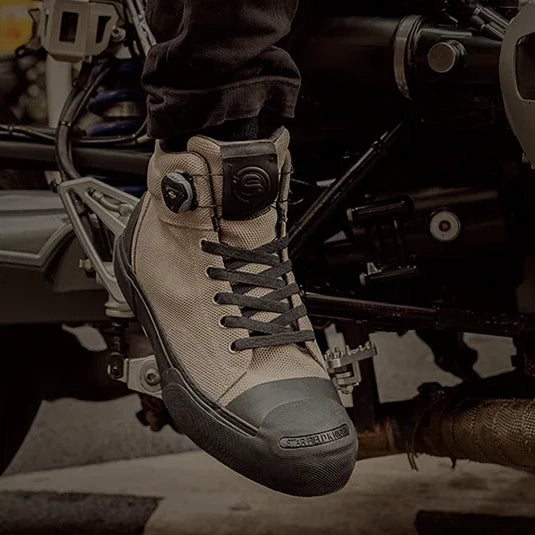 "Field Knight" Motorcycle Boots | Casual Protective Reinforced Canvas Shoes